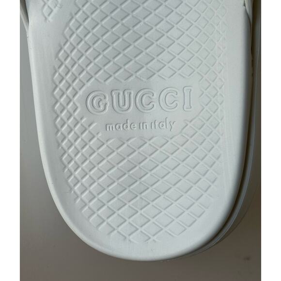 Gucci Men’s Rubber White/Green/Red Sandals 11.5 US (11 Gucci) 780286 main image 9